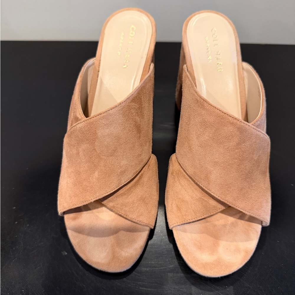 Cole Haan Women's nude Suede Mules